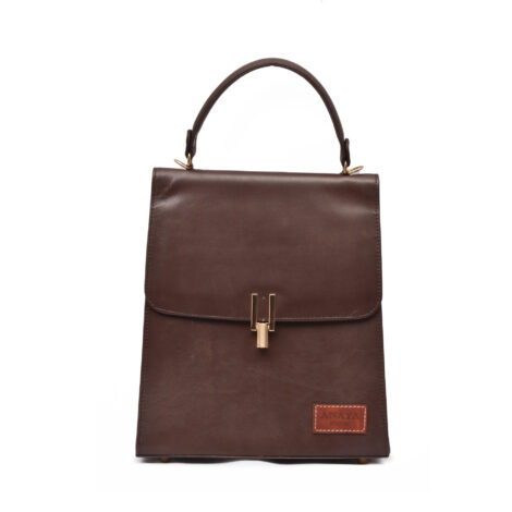 Anaya Boston Handmade Brown Leather Tote Bag